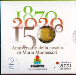 2020 Italia € 2 Maria Montessori   Fondo specchio