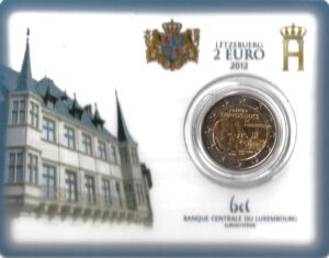 2012 Lussemburgo € 2 Guglielmo IV Card B.U.