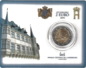 2014 Lussemburgo € 2 Indipendenza Card B.U.