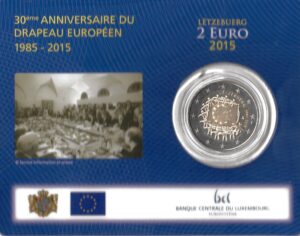 2015 Lussemburgo € 2 Bandiera Card B.U.