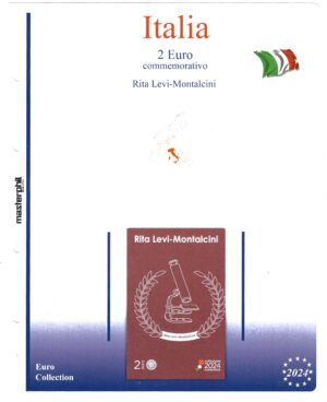 2024 Italia € 2  Coin card Rita Levi Montalcini Aggiornamento Masterphil