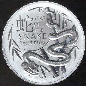 2025 Australia 1 oncia zodiaco RAM - anno del serpente -