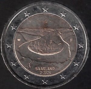 2025 Germania € 2 Saarland 5 zecche